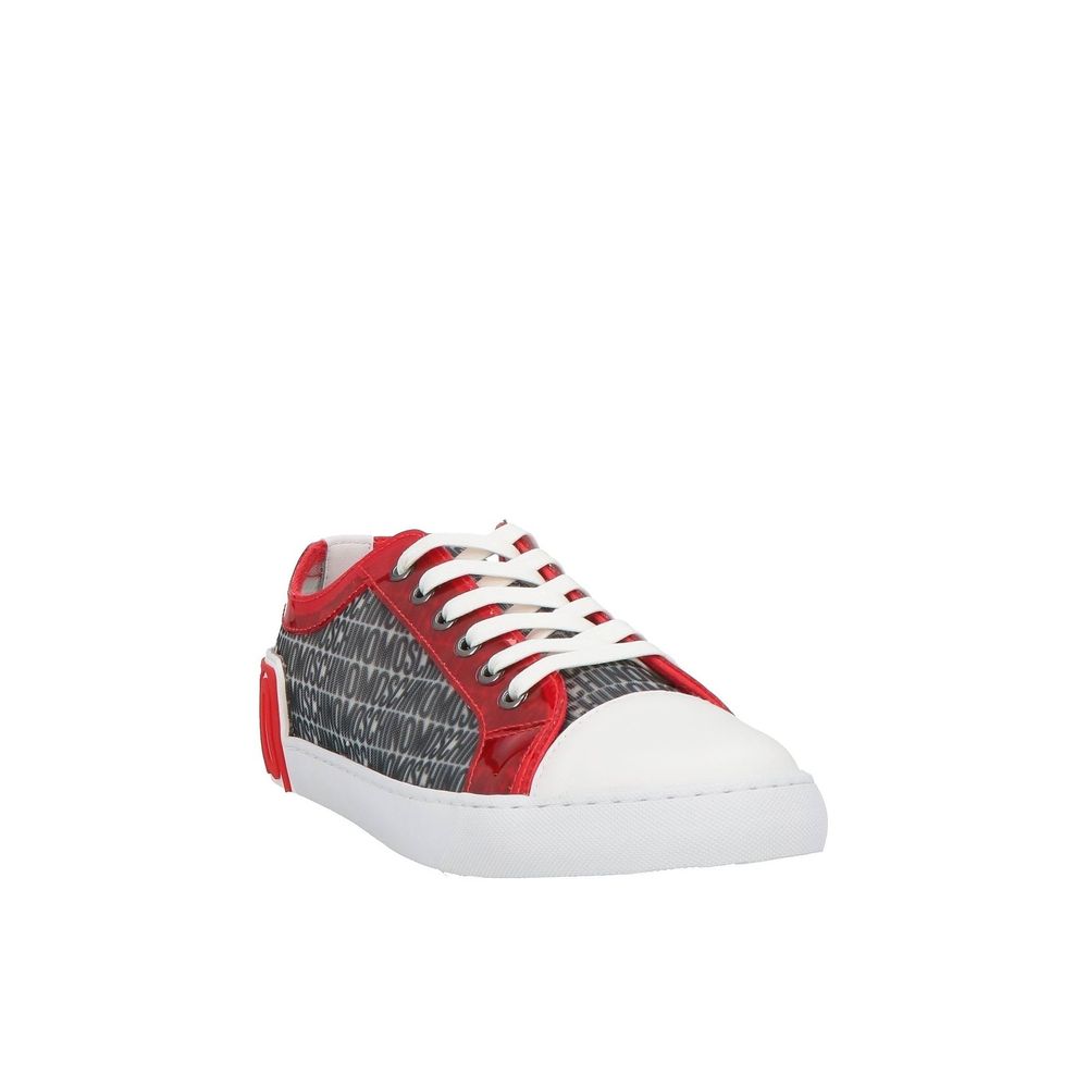 Moschino Couture White Polyester Low Top Sneakers