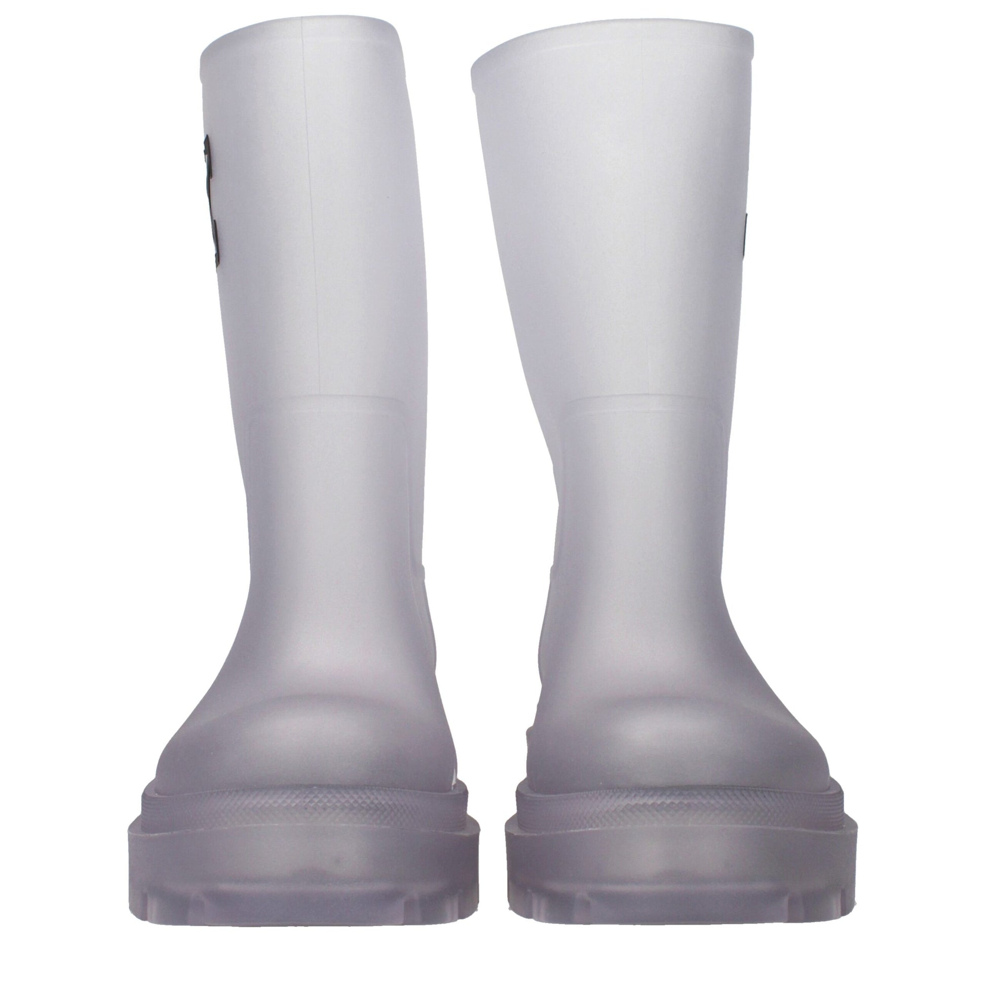 Off-White Stivaletti Exploration Motor PVC Trasparente con Logo
