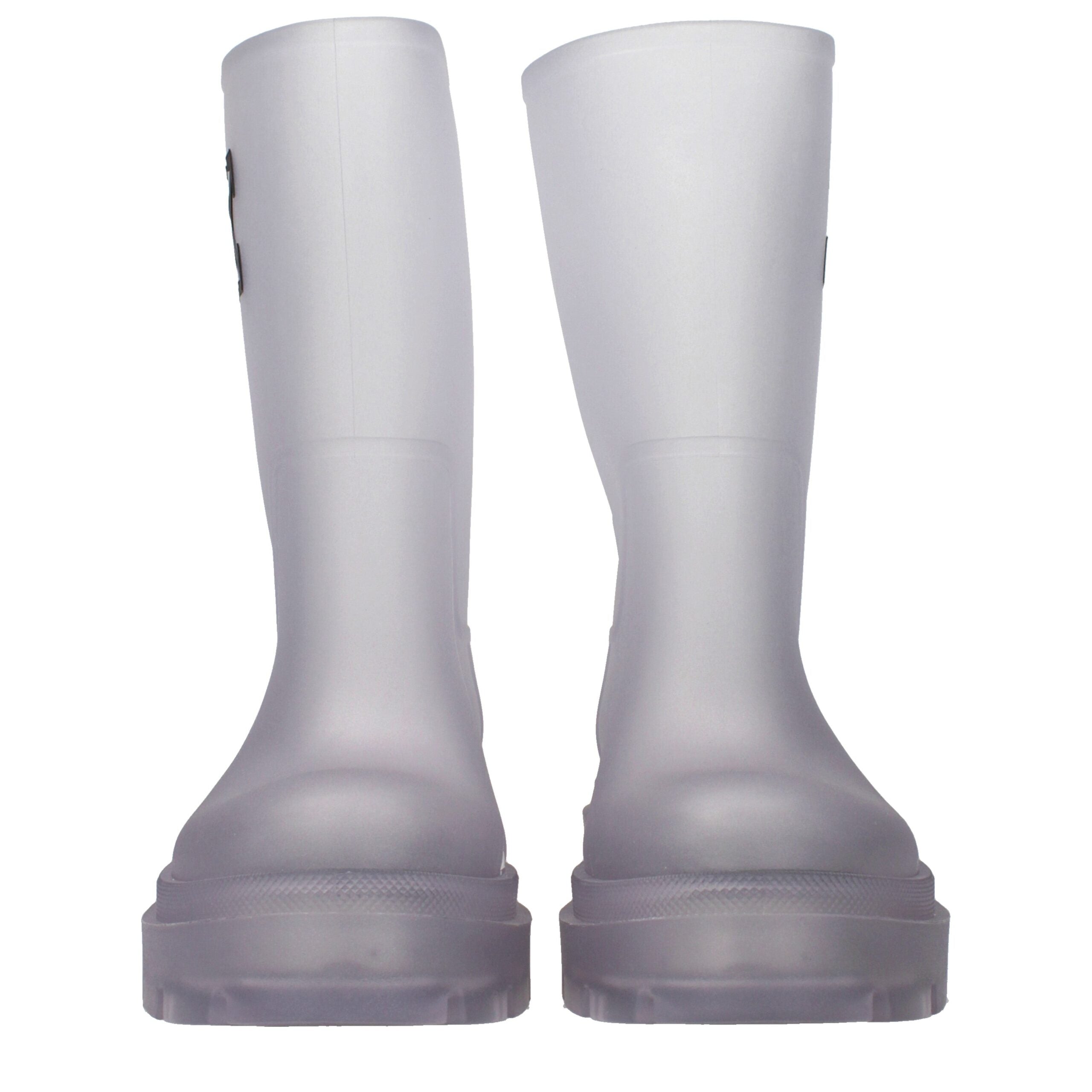 Off-White Stivaletti Exploration Motor PVC Trasparente con Logo