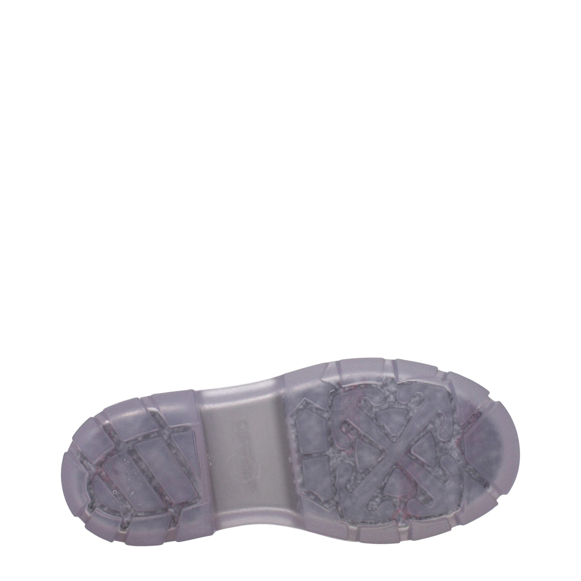 Off-White Stivaletti Exploration Motor PVC Trasparente con Logo