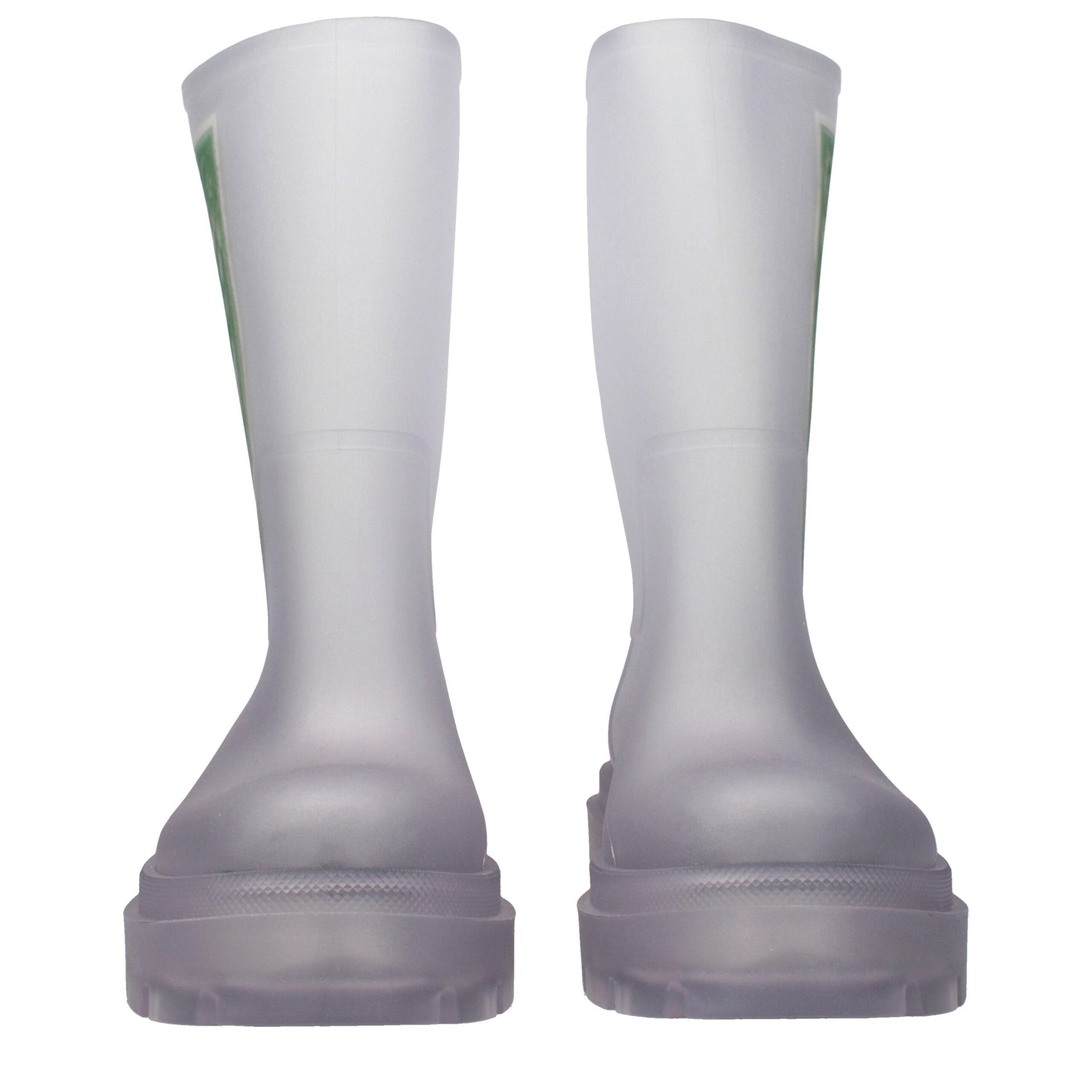 Off-White Stivaletti in PVC Trasparente con Logo laterale