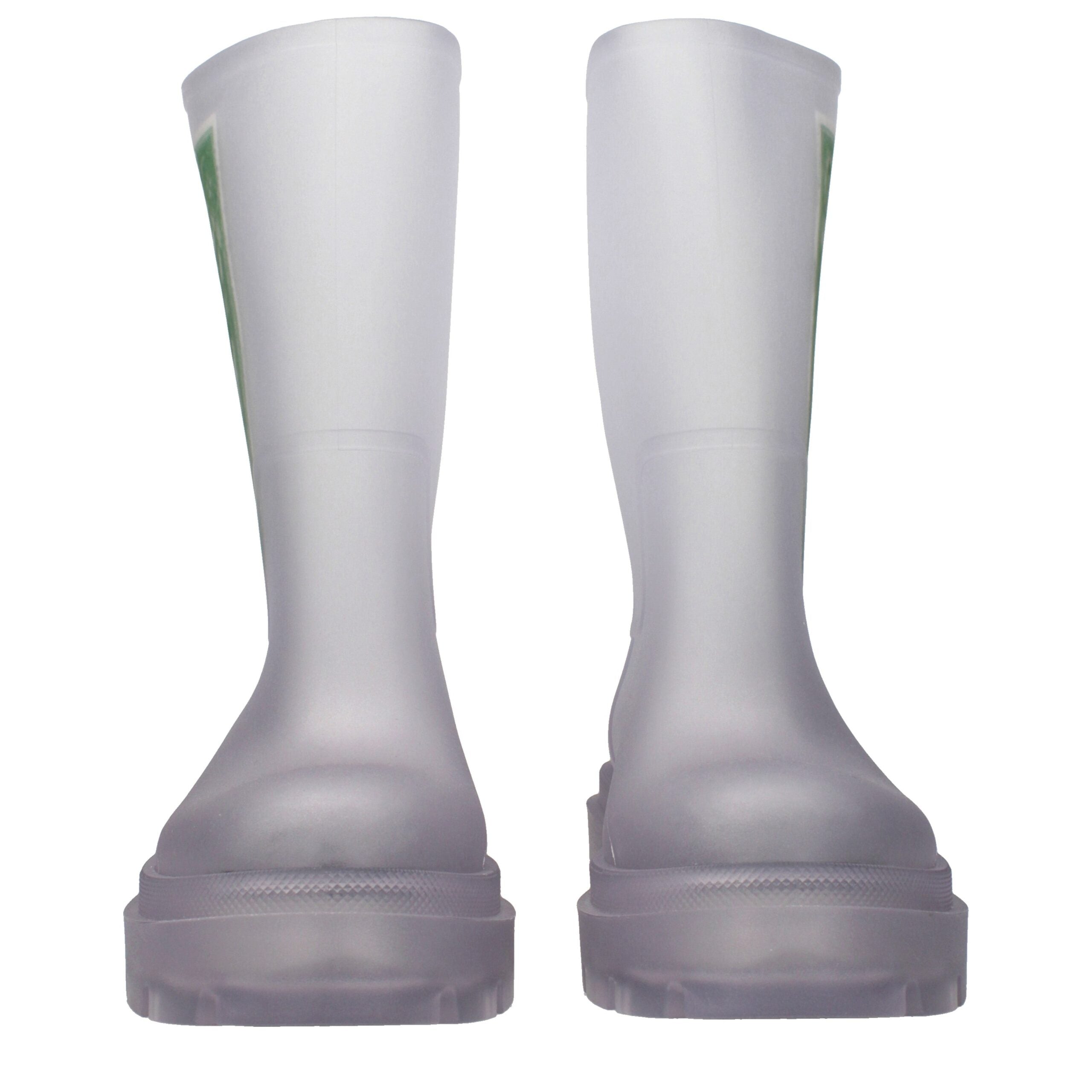 Off-White Stivaletti in PVC Trasparente con Logo laterale