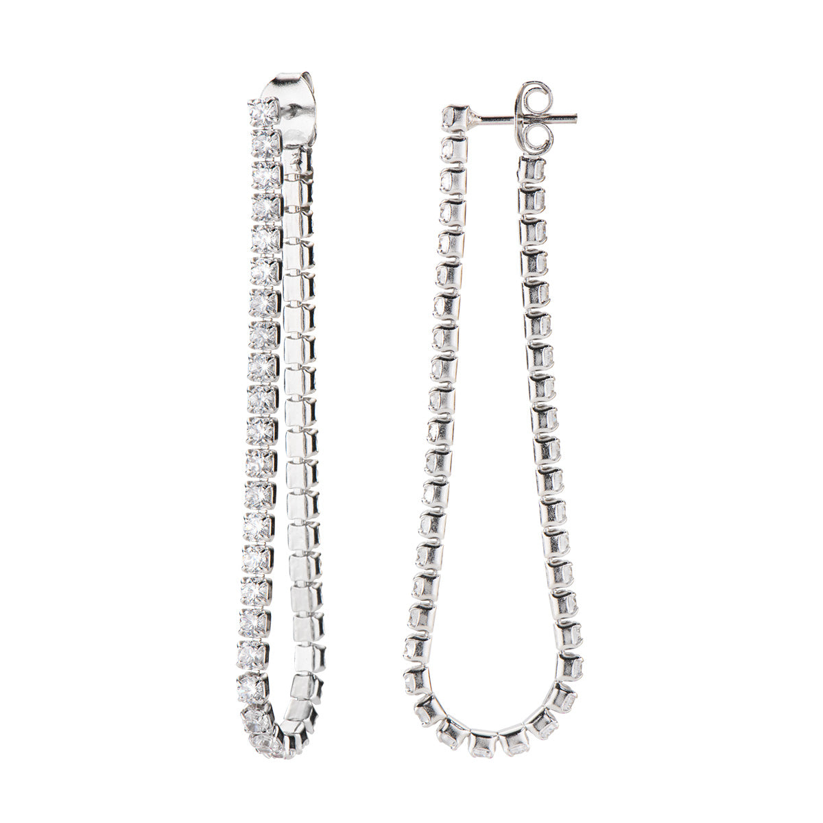 Amen women's earrings diamonds forever E2TNBBZ