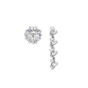 Amen Women's Four-Heart Earrings EMHBB