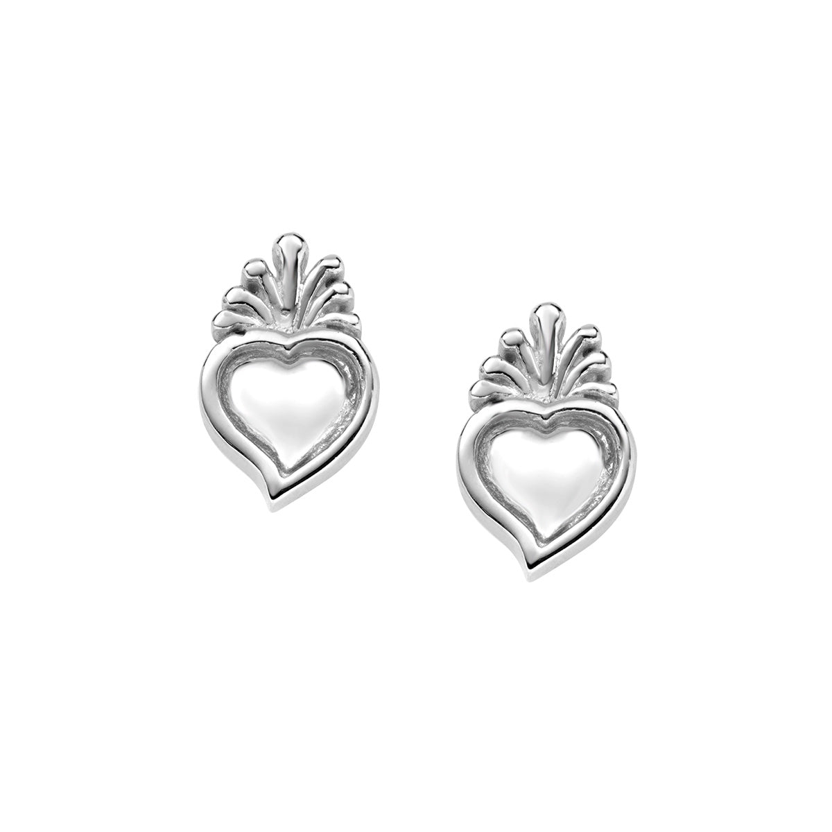 Amen Women's Sacred Heart Earrings ORSCB3