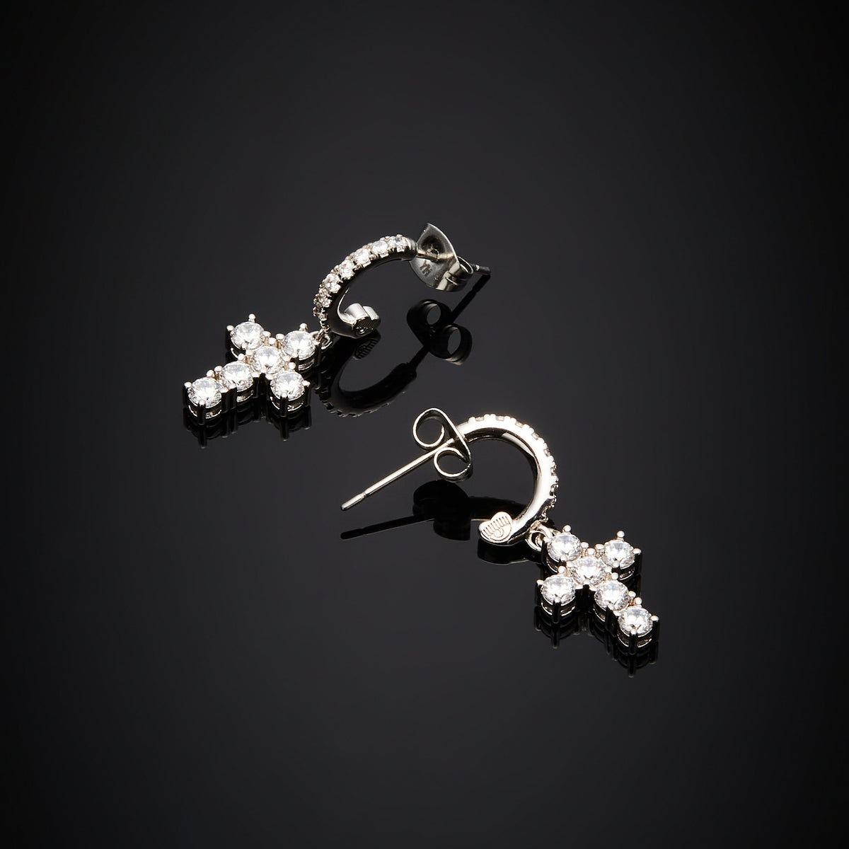 CHIARA FERRAGNI WOMEN'S CROSS EARRINGS J19AWC05