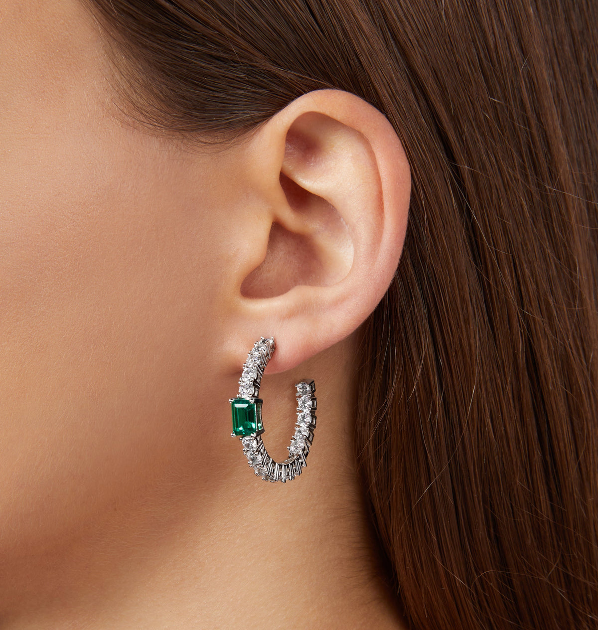 CHIARA FERRAGNI EMERALD EARRINGS FOR WOMEN J19AWJ14