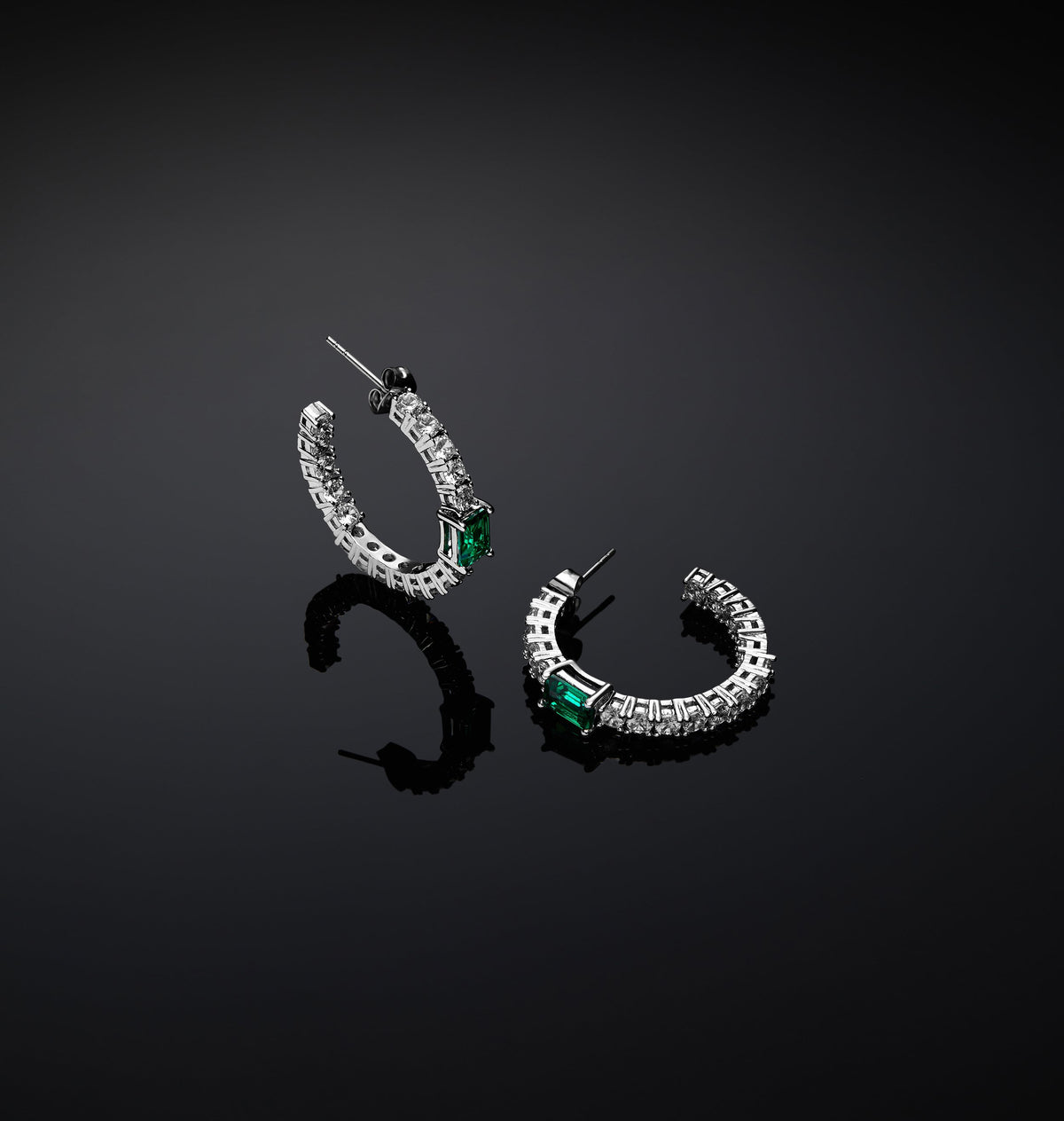 CHIARA FERRAGNI EMERALD EARRINGS FOR WOMEN J19AWJ14