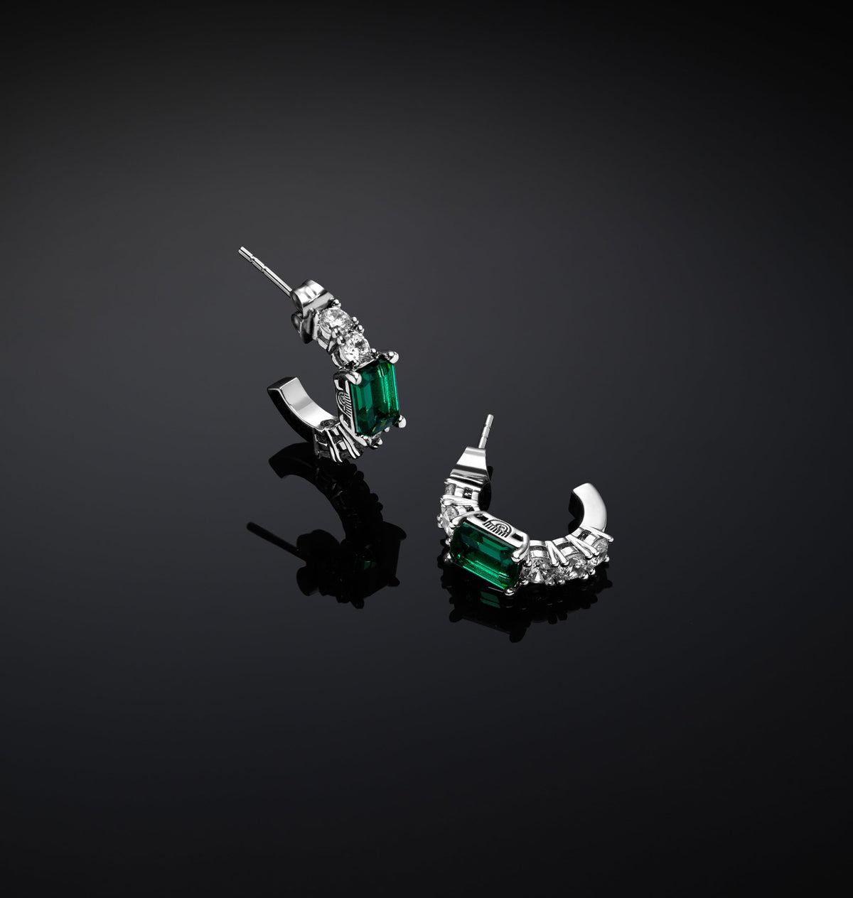 CHIARA FERRAGNI EMERALD EARRINGS FOR WOMEN J19AWJ15
