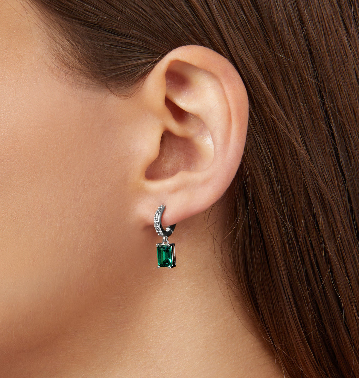 CHIARA FERRAGNI EMERALD EARRINGS FOR WOMEN J19AWJ16