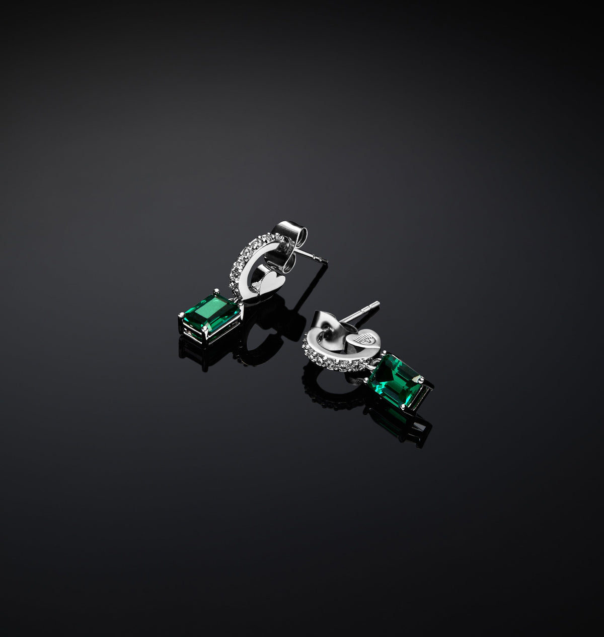 CHIARA FERRAGNI EMERALD EARRINGS FOR WOMEN J19AWJ16