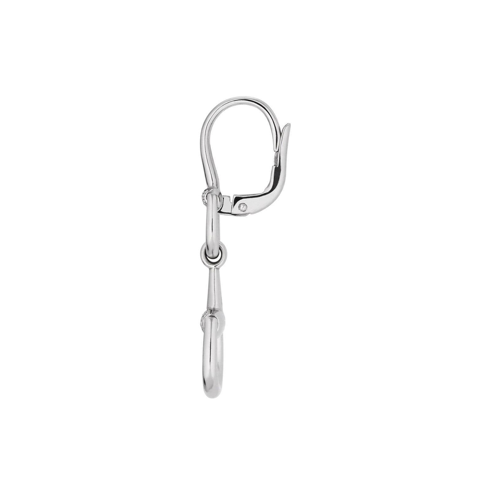 Orecchini Gucci Horsebit YBD837633001 pendenti oro bianco e diamanti