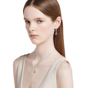 Orecchini Gucci Horsebit YBD837633001 pendenti oro bianco e diamanti