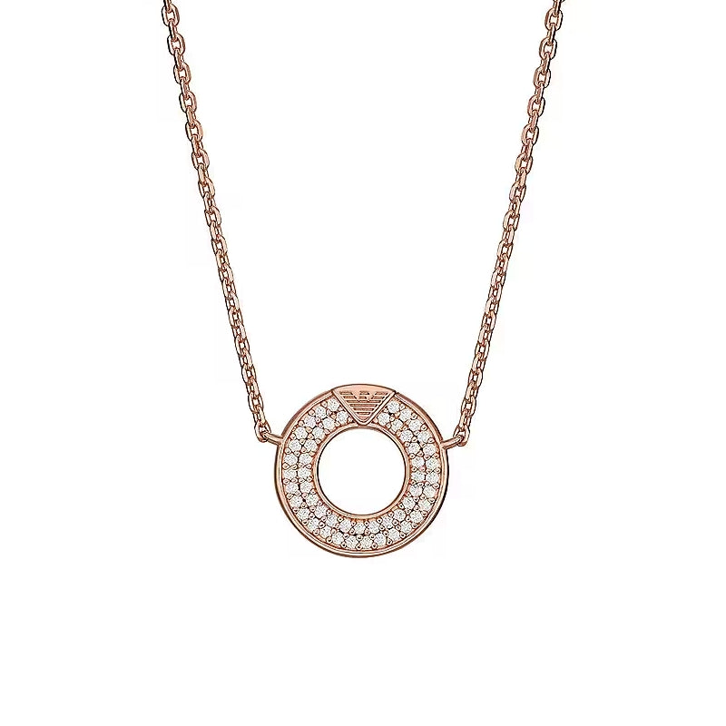 Orecchini Pendenti Cilindro Emporio Armani Pelle Marrone EG3588221 (Coppia)