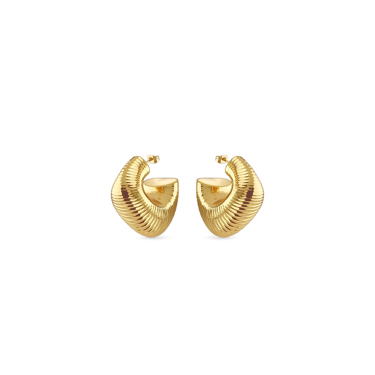 Guess Round Logo Crystal Drop Earrings in Yellow Gold JUBE05333JWYGT-U (Pair)