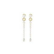 Orecchini Pendenti Logo Tondo Guess Oro Giallo JUBE05578JWYGT-U (Coppia)
