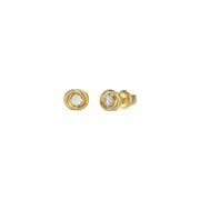 Orecchini a Lobo Cuore Cristalli Guess Oro Giallo JUBE04065JWYGT-U (Coppia)