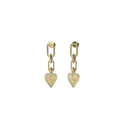 Orecchini a Lobo Cuore Logo Guess Oro Giallo JUBE03236JWYGT-U (Coppia)