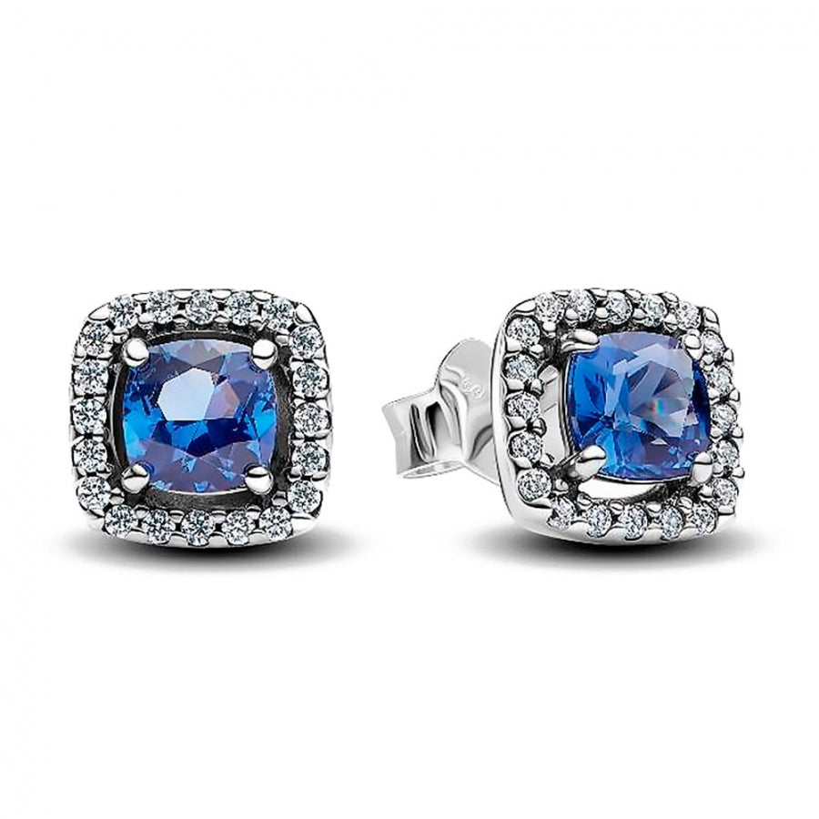Orecchini a Lobo Cuore a Pavé Viola Pandora 293551C01