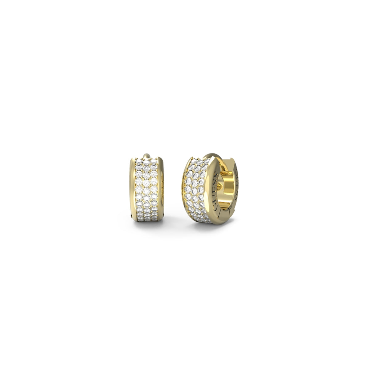 Orecchini a Lobo Logo Cerchio Guess Oro Giallo JUBE04583JWYGT-U (Coppia)