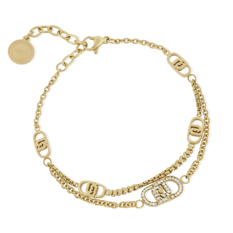 Orecchini a Lobo Logo Cristalli Liu Jo LJ2908 (Coppia)