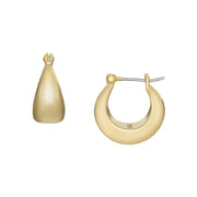 Orecchini a Lobo Logo Disco Fossil Acciaio Oro Rosa JA7142710 (Coppia)