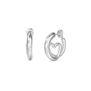 Orecchini a Lobo Logo Tondo Guess Acciaio JUBE05529JWRHT-U (Coppia)