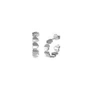 Orecchini a Lobo Logo Triangolo Cristalli Guess Acciaio JUBE03040JWRHT-U (Coppia)