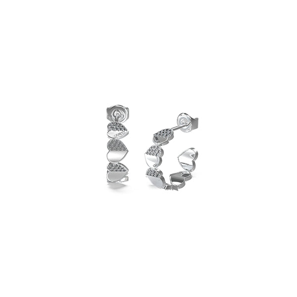 Orecchini a Lobo Logo Triangolo Cristalli Guess Acciaio JUBE03040JWRHT-U (Coppia)