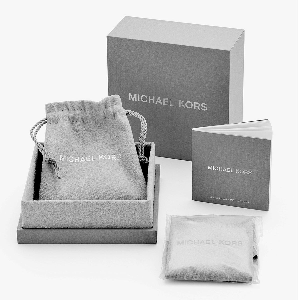 Michael Kors MKC1010AN040 925 Silver Padlock Earrings