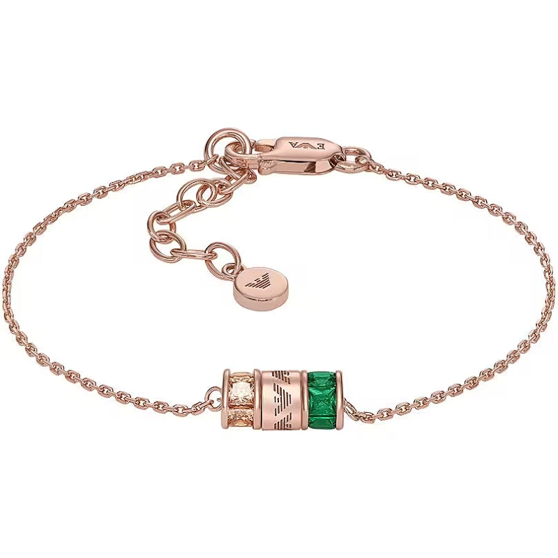 Orecchino Cerchio Dettaglio Pelle Emporio Armani Marrone EG3579221 (Singolo)