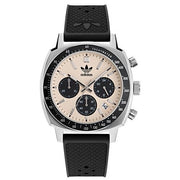Orologio Adidas Expression One PVD Nero 44mm Cinturino in Pelle
