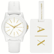 Orologio Armani Exchange AX7126SET Set Regalo Blu Maglia Milanese