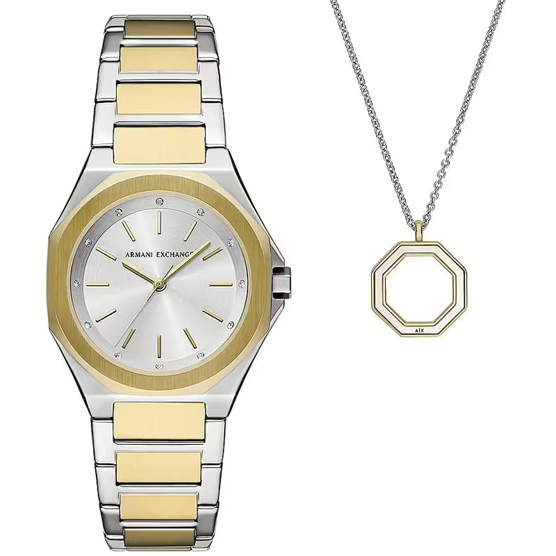 Orologio Armani Exchange AX7161SET Set Regalo Acciaio Blu Crono