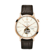 Orologio Bulova 97A136 Classico Pelle Marrone Oro Rosa