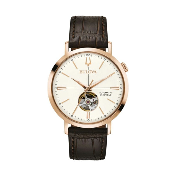 Orologio Bulova 97A136 Classico Pelle Marrone Oro Rosa