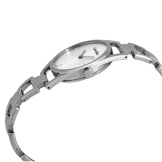 Orologio Calvin Klein K7L2314T Donna Pelle Bianca Acciaio