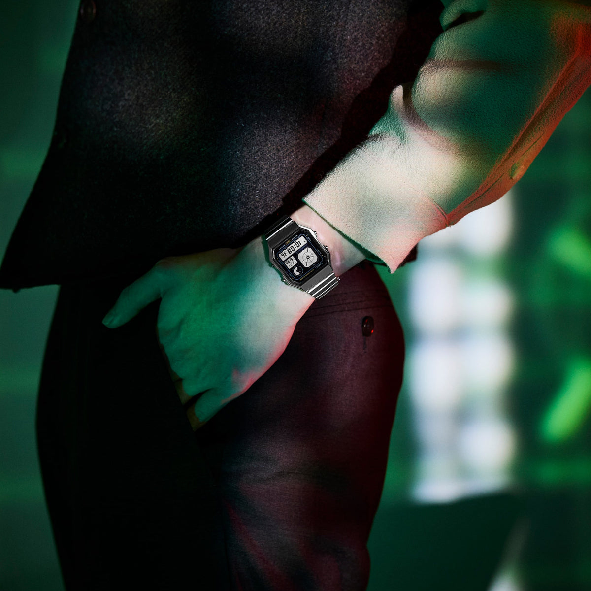 Orologio Casio A130WE-1AEF Digitale Retrò Acciaio Quadrato