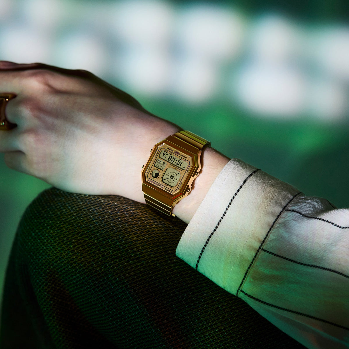 Orologio Casio A130WEG-9AEF Digitale Retrò Oro Quadrato