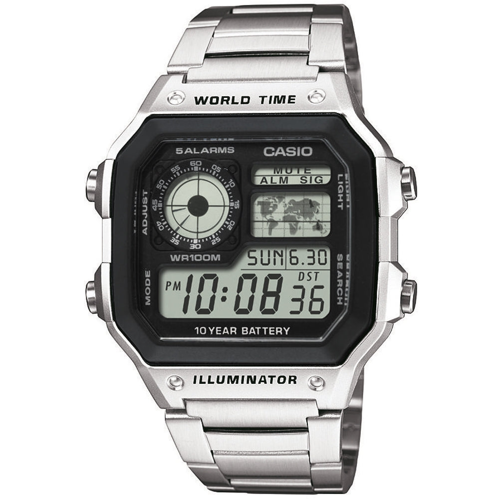 Orologio Casio AE-1200WHD-1AVEF Digitale World Time Acciaio