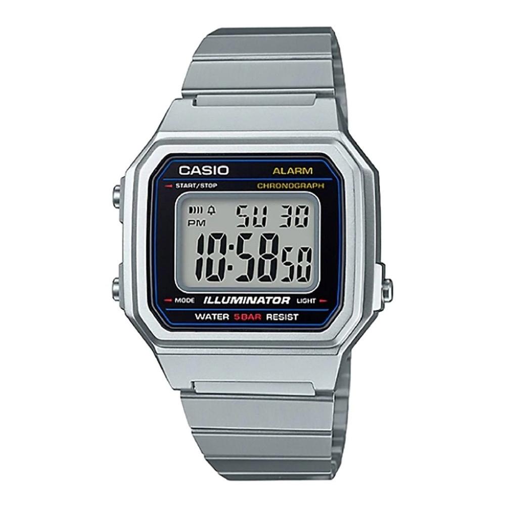 Orologio Casio B-650WD-1ADF Digitale Retrò Acciaio Grande