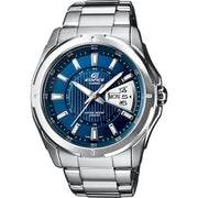 Orologio Casio EF-129D-2AVEF Classico Acciaio Blu Datario