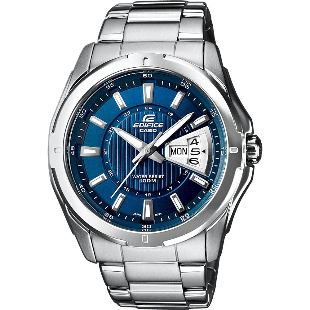 Orologio Casio EF-129D-2AVEF Classico Acciaio Blu Datario