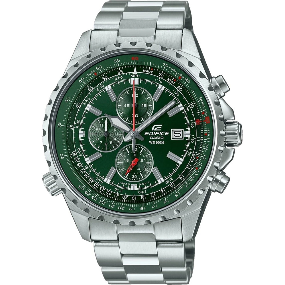 Orologio Casio EF-527D-3AVUEF Cronografo Acciaio Verde