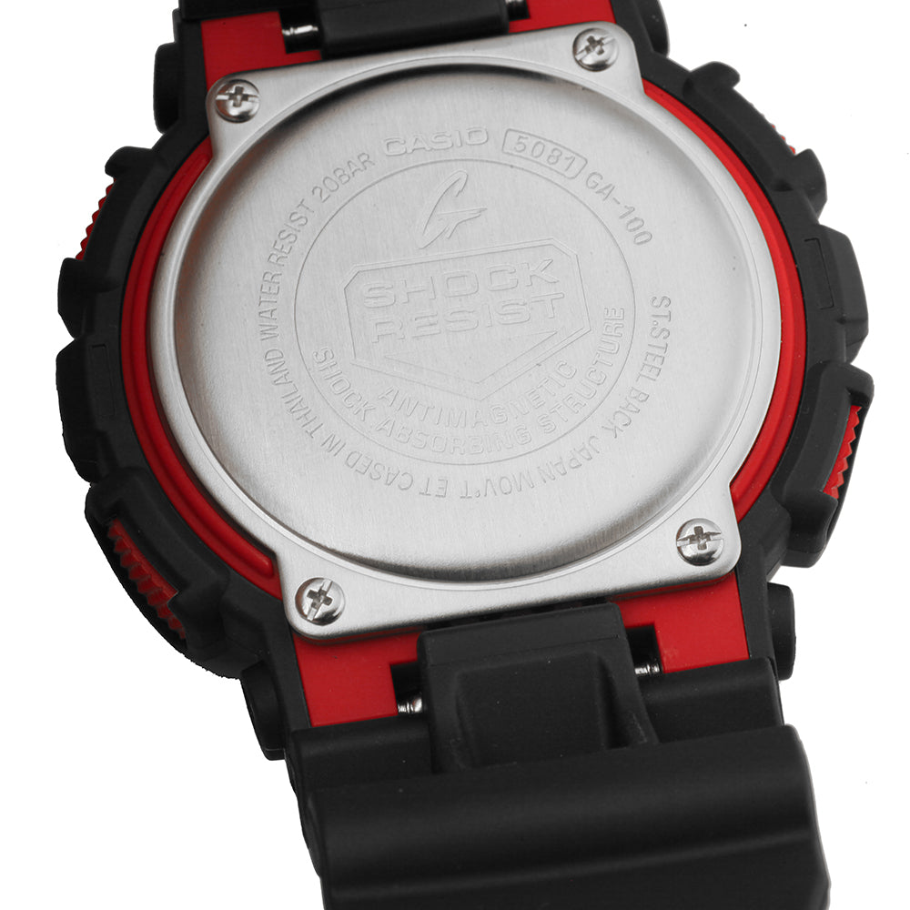 Orologio Casio G-SHOCK GA-100-1A4ER Serie X-Large Nero/Rosso