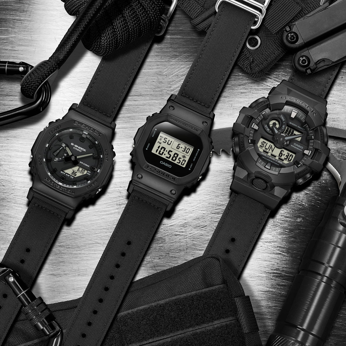 Orologio Casio G-Shock DW-5600BCE-1ER Quadrato Cordura Nero