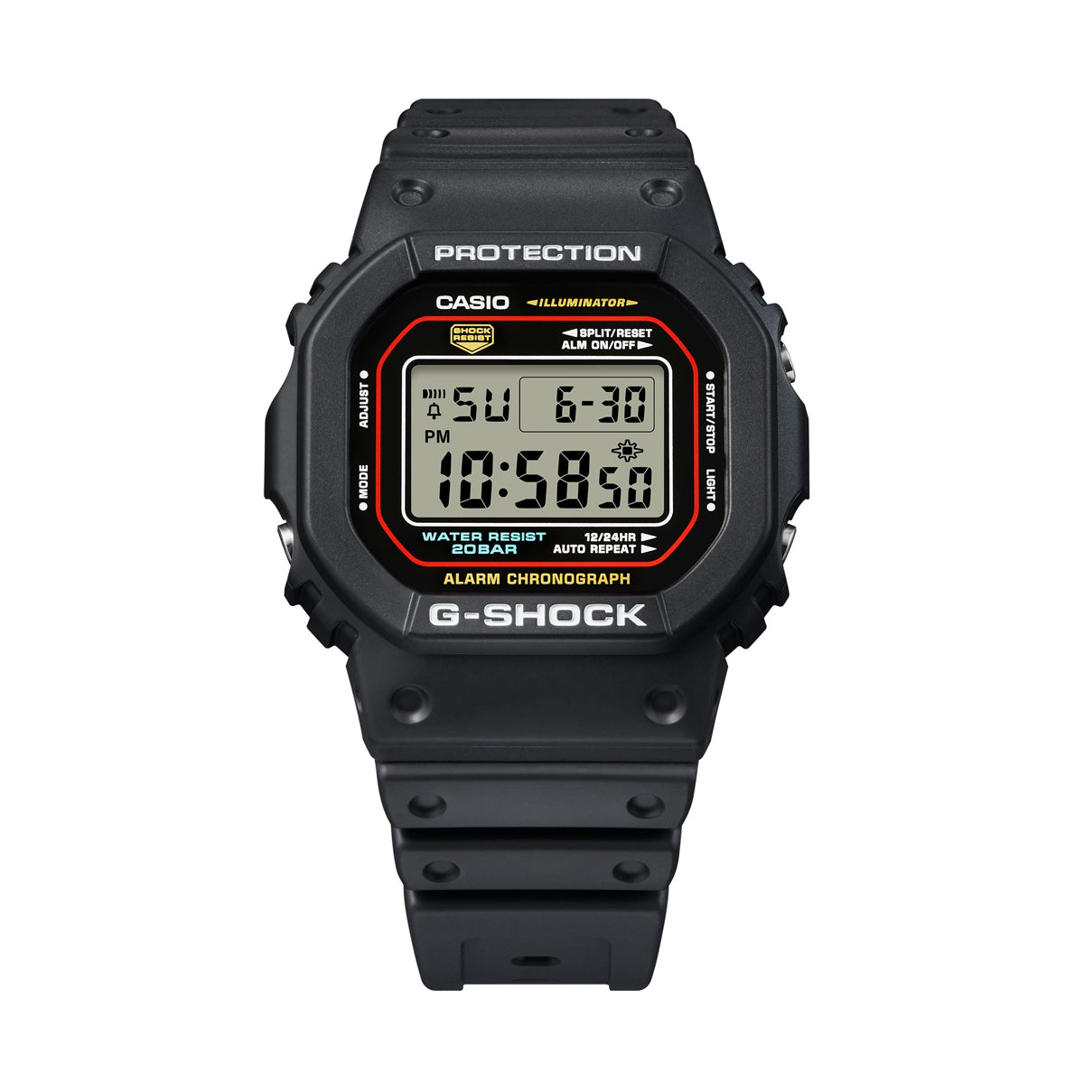 Orologio Casio G-Shock DW-5600RL-1ER Quadrato Display Rosso