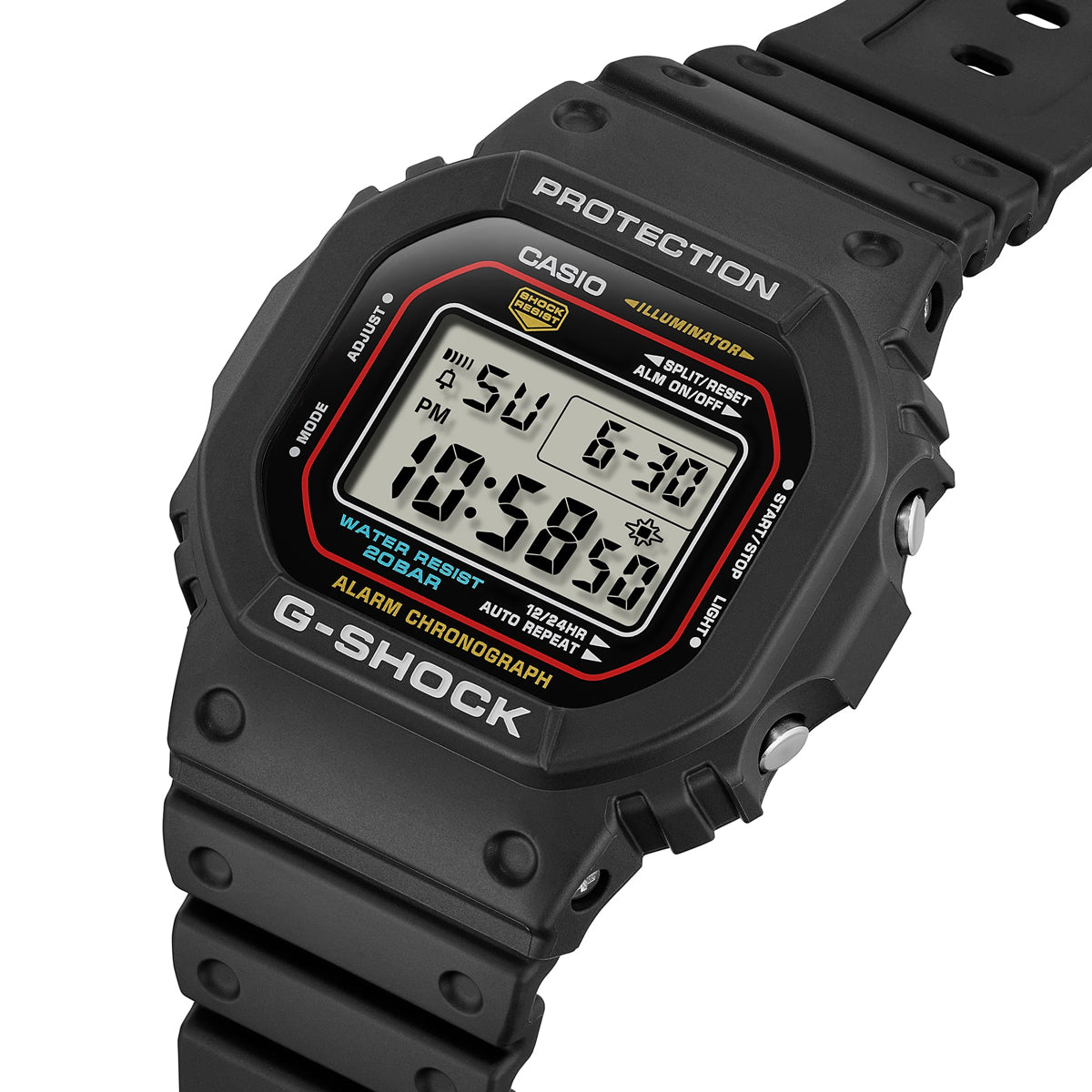 Orologio Casio G-Shock DW-5600RL-1ER Quadrato Display Rosso