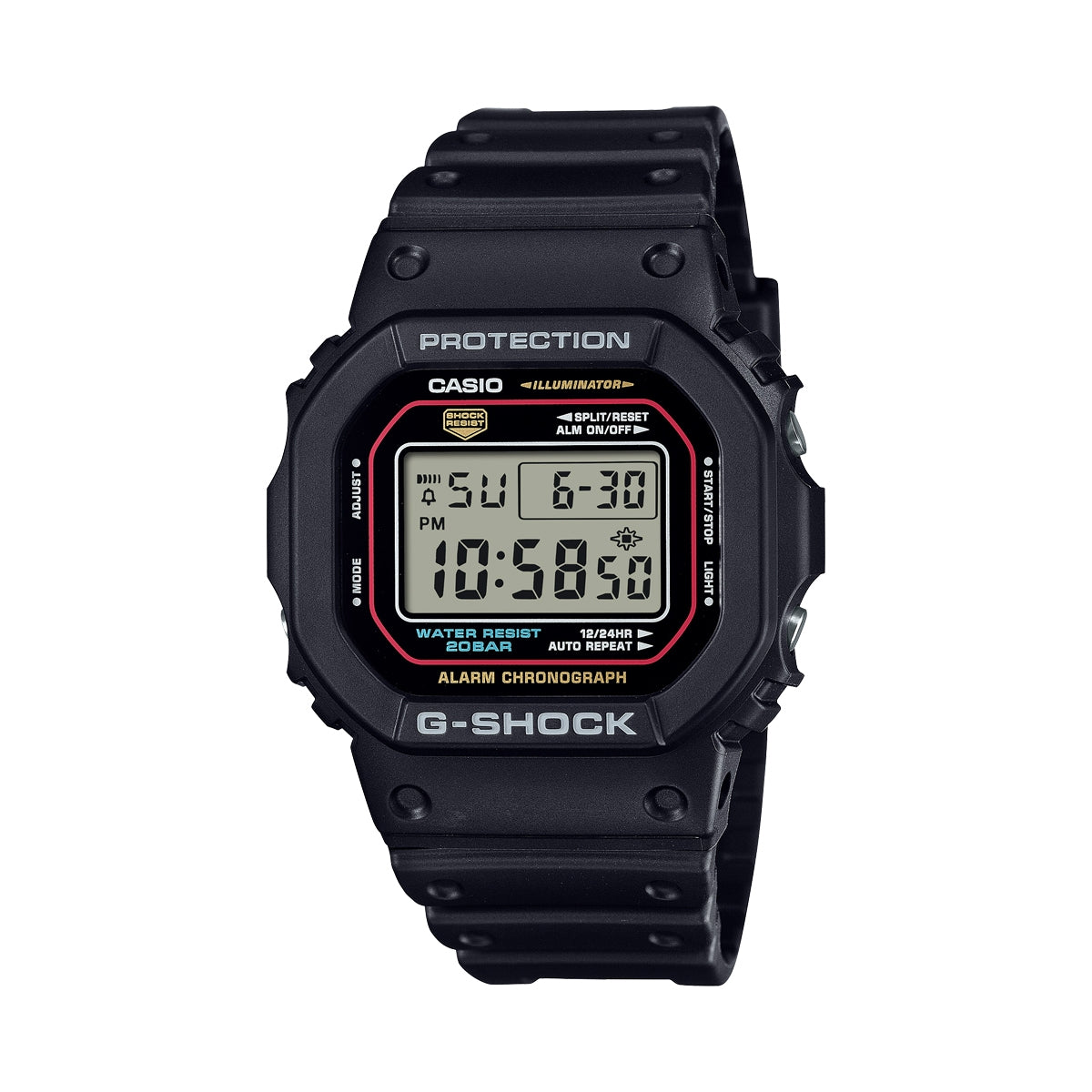 Orologio Casio G-Shock DW-5600RL-1ER Quadrato Display Rosso