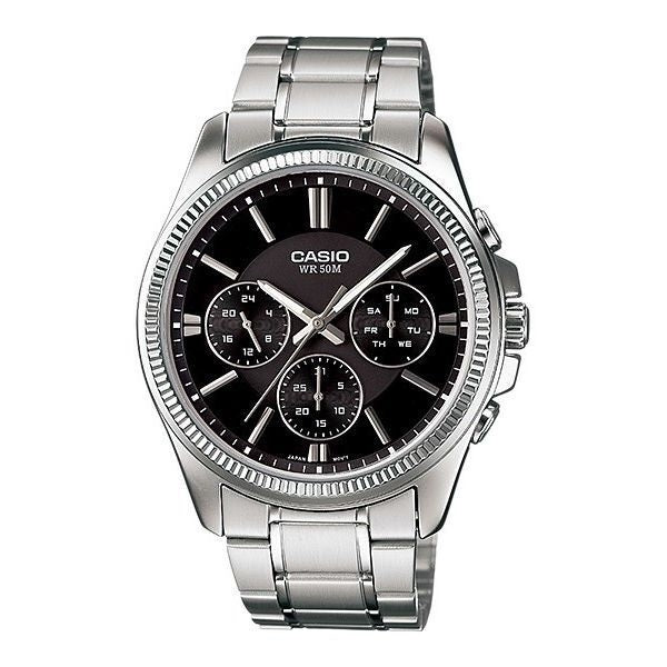 Orologio Casio MTP-1375D-1AVDF Multifunzione Acciaio Nero